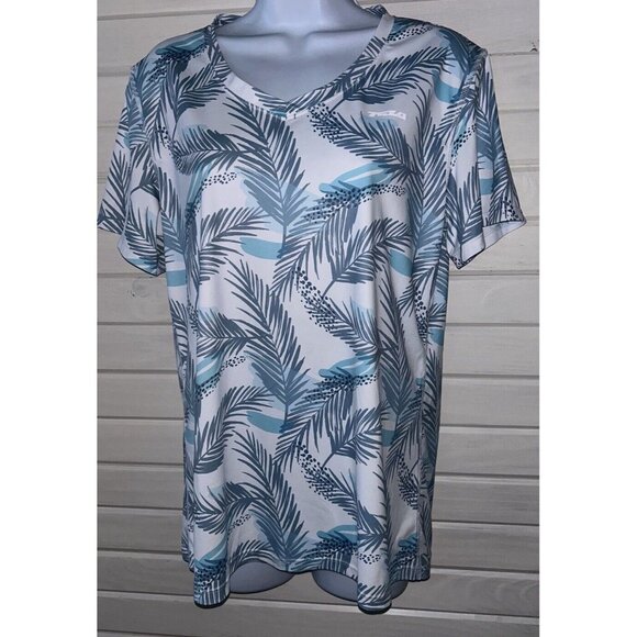 TSLA Women's Sz LARGE Pullover Rash Guard UPF Protection S/S Swim Shirt EUC - Picture 2 of 7